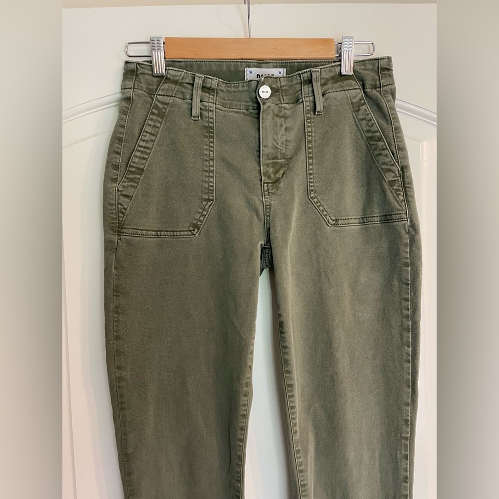 PAIGE Olive Green Mayslie Utility Jogger Jeans - Picture 2 of 12